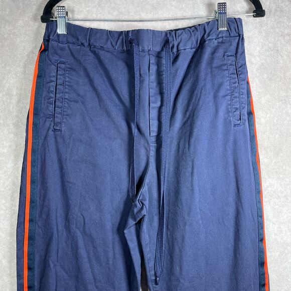 Maeve Anthropologie Khaki Pants Womens Small Navy Blue Classic Side Striped Boho - Picture 2 of 12